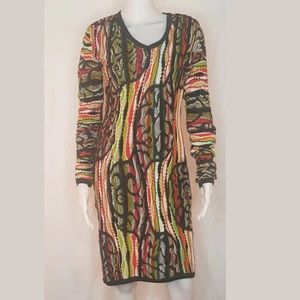 Vintage Coggi Sweater Multicolor Dress Size M